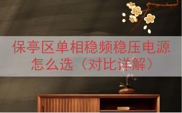 保亭区单相稳频稳压电源怎么选（对比详解）
