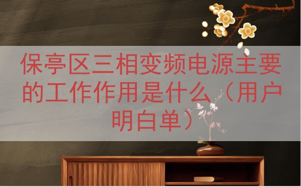 保亭区三相变频电源主要的工作作用是什么（用户明白单）