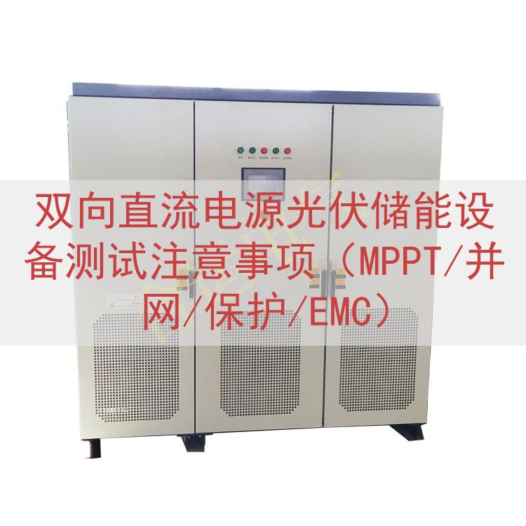 双向直流电源光伏储能设备测试注意事项（MPPT/并网/保护/EMC）